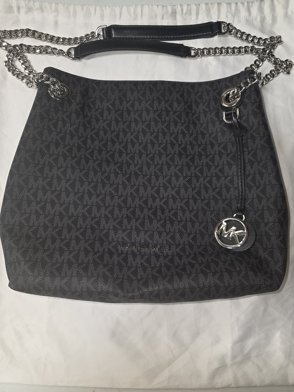 Michael Kors JetSet chain Handle- Black Logo Bag (NEW)